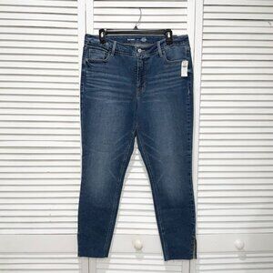 Old Nacy Mid-Rise Rockstar Super Skinny Dark Wash Jeans Size 14
